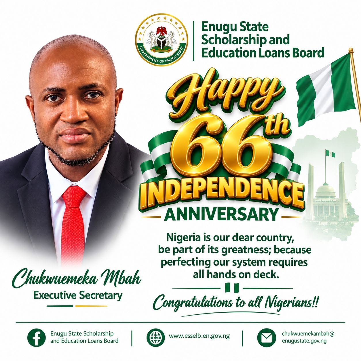 Happy 66th Independence Anniversary Nigeria